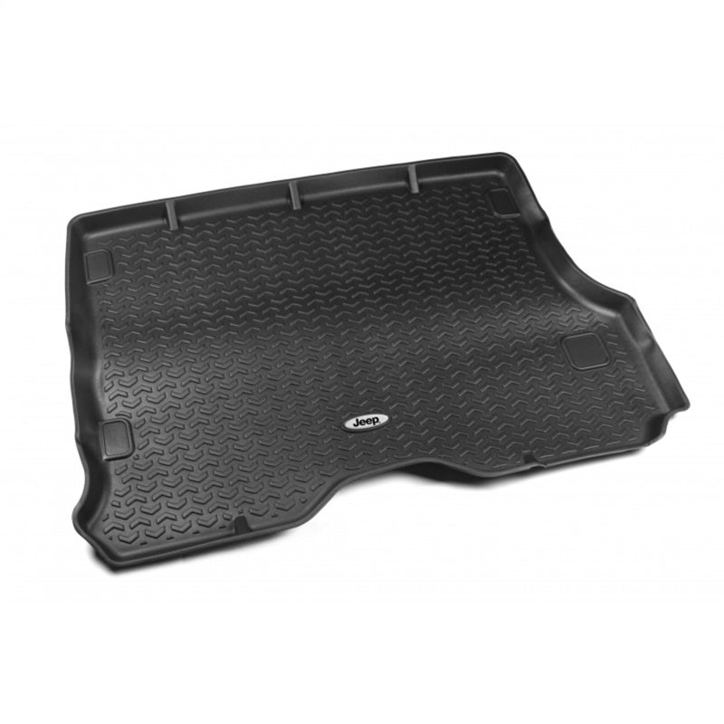 Rugged Ridge Floor Liner Cargo Black Jeep Logo Cherokee XJ
