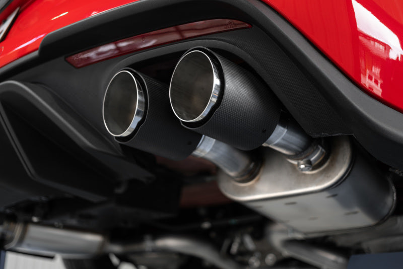 MBRP Ford Mustang GT 5.0 w/ Quad Tip Active Exhaust Cat Back Split Rear T304 w/ Carb Fib Tips
