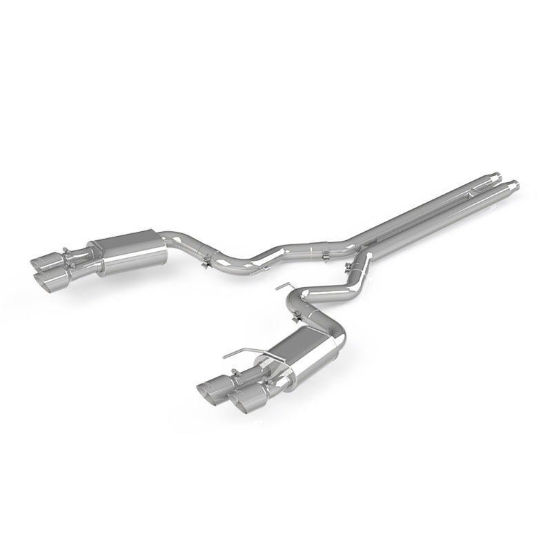 MBRP Ford Mustang GT 5.0 3in Dual Split Rear Cat Back w/ Quad 4.0in Dual Wall Tips- T304