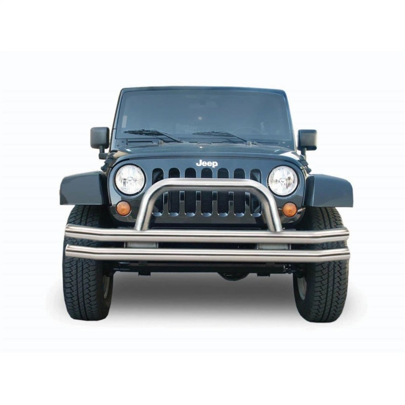 Rampage Jeep CJ5 Double Tube Bumper Front - Stainless