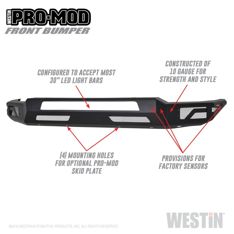 Westin 2019+ Dodge Ram 1500 ( Excludes 1500 Classic & Rebel Models )  Pro-Mod Front Bumper