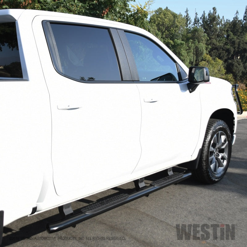Westin Chevrolet Silverado/Sierra 1500 Crew Cab Non LD PRO TRAXX 4 Oval Nerf Step Bars - Black