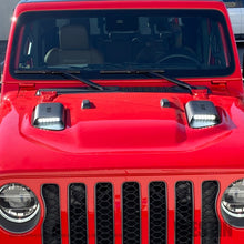 Load image into Gallery viewer, Westin 18+ Jeep Wrangler JL 2dr LED Hood Scoops - Textured Black