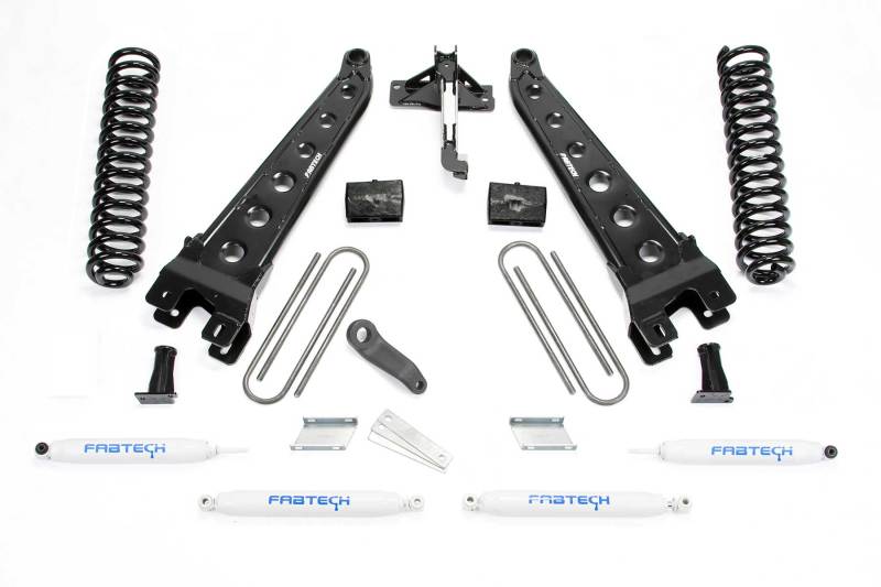 Fabtech 17+ Ford F250/F350 4WD Gas 6in Rad Arm Sys w/Coils & Perf Shks