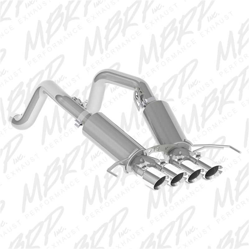 MBRP Chevy Corvette V8 6.2L 3in T304 Dual Cat Back w/ 4in Quad Dual Wall Tips
