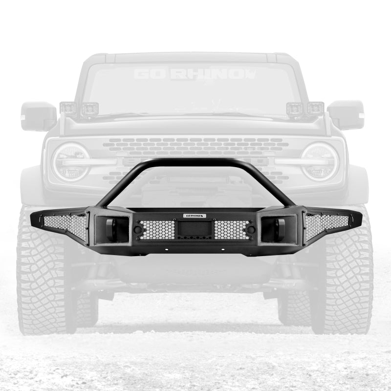 Go Rhino Ford Bronco (2 and 4 Door) Rockline Full Width Bumper w/ Overrider Bar