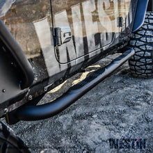 Load image into Gallery viewer, Westin 18+ Jeep Wrangler JLU 4dr. E-Series 3 Nerf Step Bars - Tex. Blk