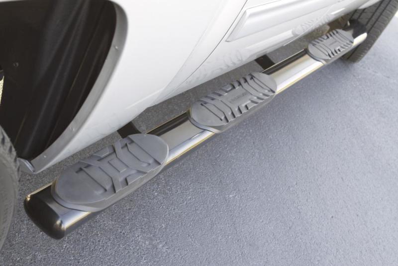 Lund Chevy Silverado 1500 CrewCab (6.5ft Bed Rocker Panel Mount) 5inOval WTW SS NerfBars-Polished