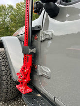 Load image into Gallery viewer, Go Rhino Jeep Wrangler JL/JLU/JT Front Fender Jack Mount for Hi-Lift Jack - Tex. Blk