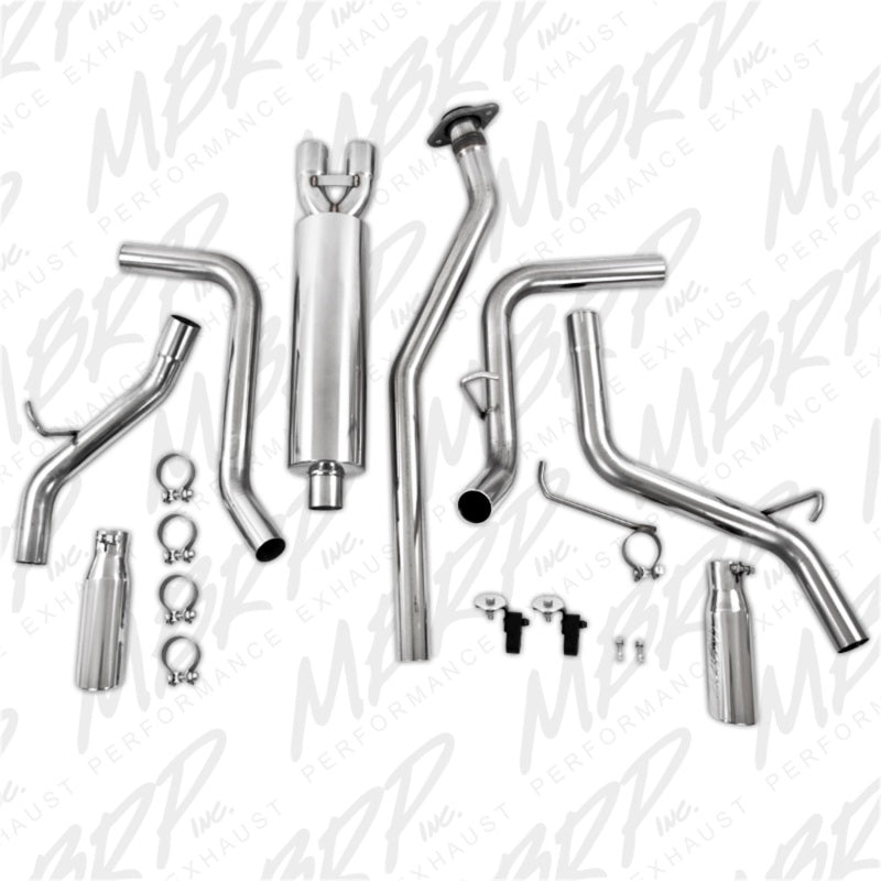 MBRP Chev/GMC 1500 Classic 4.8/5.3L EC/CC-SB Cat Back Dual Split Side