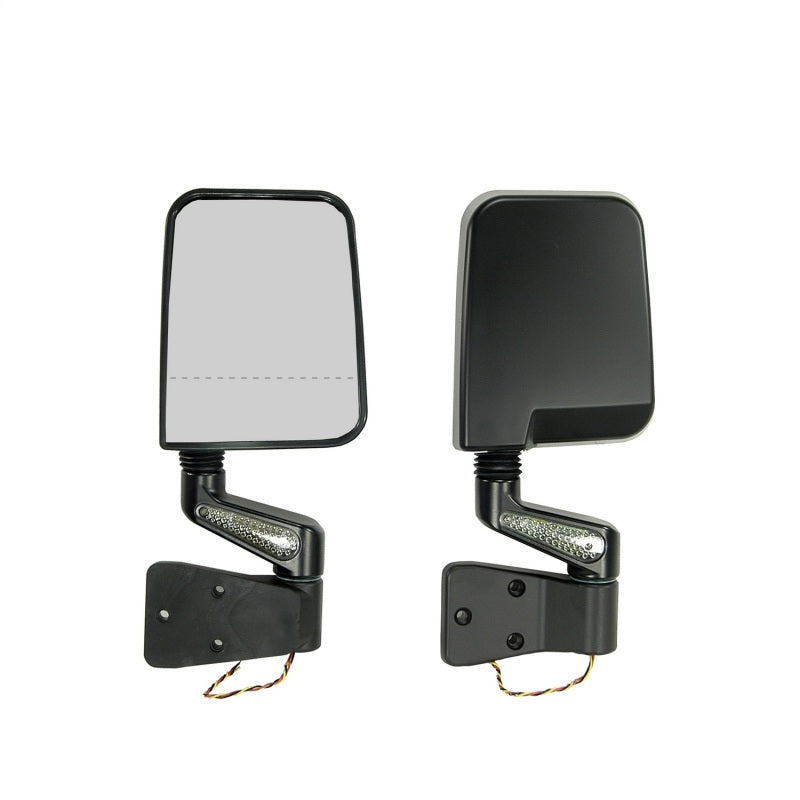 Rugged Ridge Jeep Wrangler YJ/TJ Black Dual Focus Door Mirror Kit w/ LED Signal