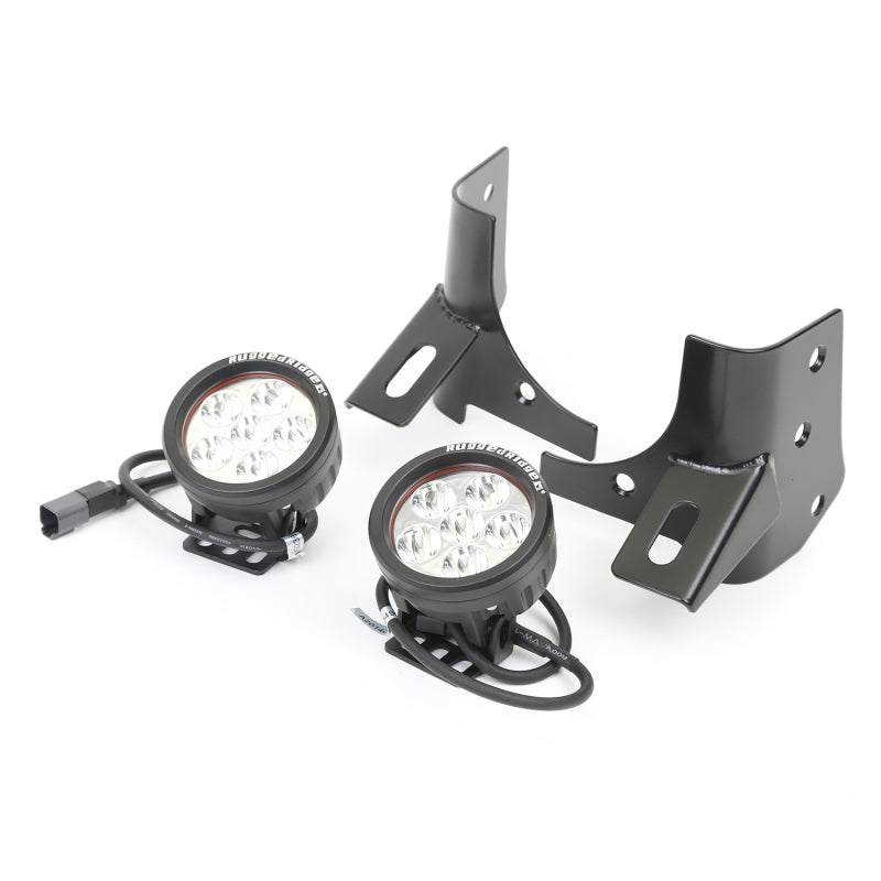 Rugged Ridge Jeep Wrangler Round Windshield LED Kit w/ Brackets