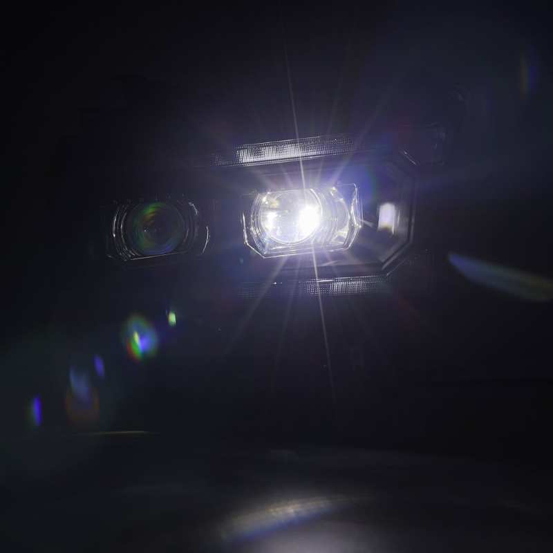 AlphaRex 19+ Ram 2500 LUXX LED Proj Headlights Plank Style Black w/Activ Light/Seq Signal/DRL