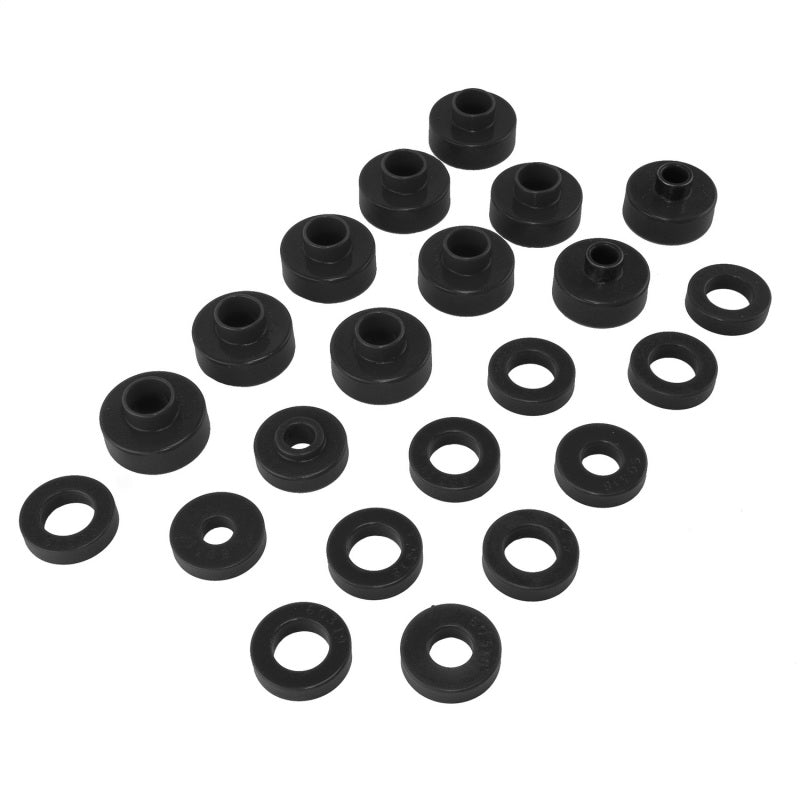 Rugged Ridge Body Mount Kit Black Jeep CJ5 and CJ7