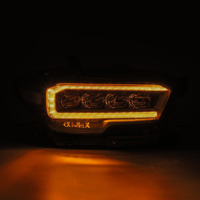 AlphaRex 16+ Toyota Tacoma NOVA LED Projector Headlight Plank Style Alpha Black w/Activation Light