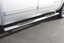 Load image into Gallery viewer, Lund Chevy Silverado 1500 Double Cab 4In Oval Straight SS Nerf Bars - Polished Stainless