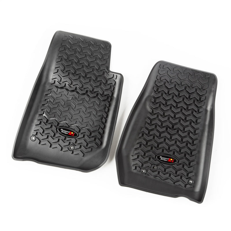Rugged Ridge Floor Liner Front Black Jeep Wrangler Unlimited JK 4 Dr