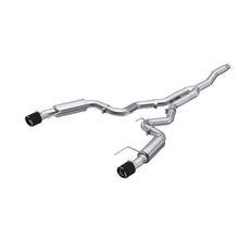 Load image into Gallery viewer, MBRP Ford Mustang 2.3 EcoBoost 3in Cat-Back Dual Split Rear w/4.5in Carbon Fiber Tips (Race)