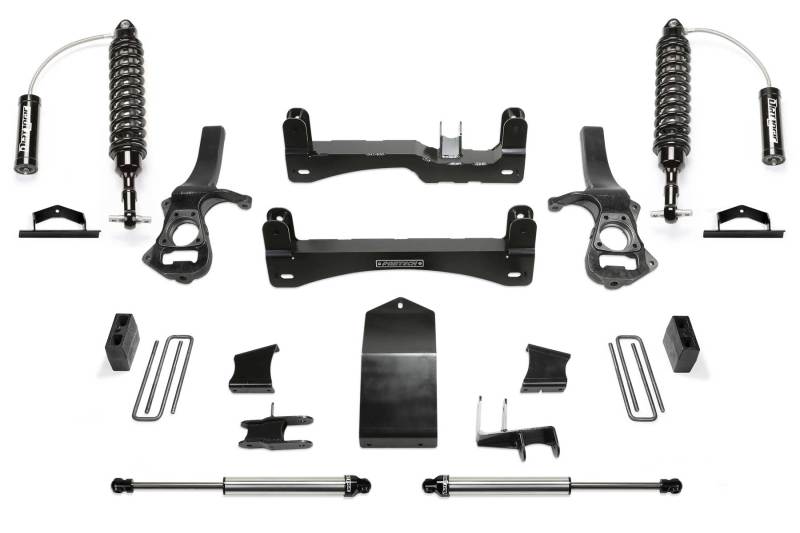 Fabtech 19+ GM K1500 P/U 6in Perf Sys w/Dl 2.5 Resi & 2.25