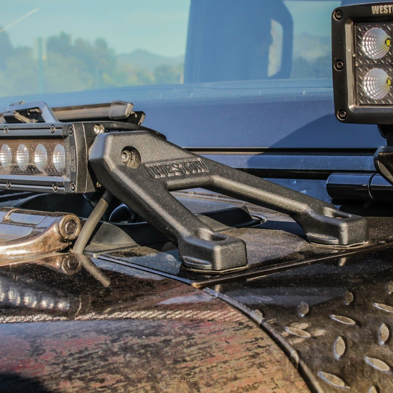 Westin 18+ Jeep Wrangler / 2020 Gladiator LED Cowl Mount - Textured Black