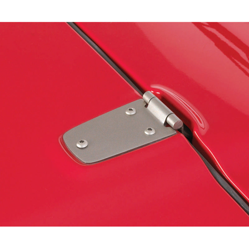 Rugged Ridge Jeep Wrangler TJ Satin Stainless Steel Hood Hinge Kit