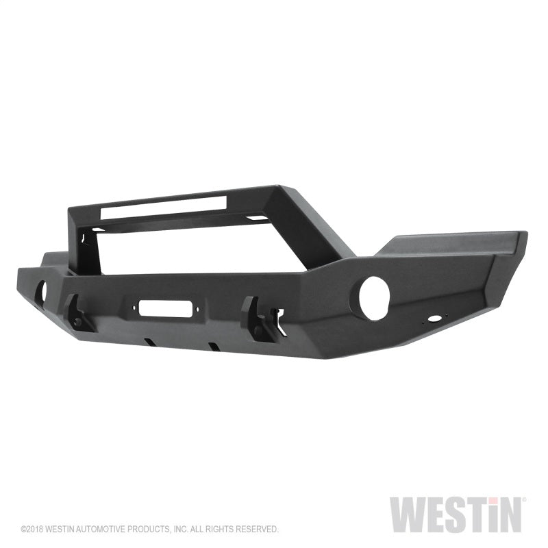Westin 07+ Jeep Wrangler JK WJ2 Full Width Front Bumper w/LED Light - Tex. Blk
