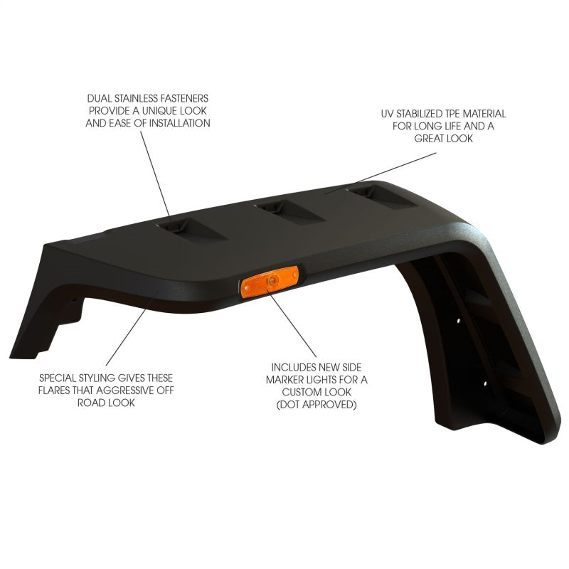 Rugged Ridge Hurricane Flat Fender Flare Kit Jeep Wrangler