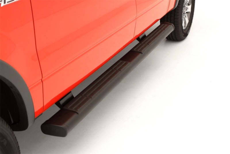 Lund Chevy Silverado 1500 Ext. Cab 6in. Oval Straight Black Nerf Bars - Black