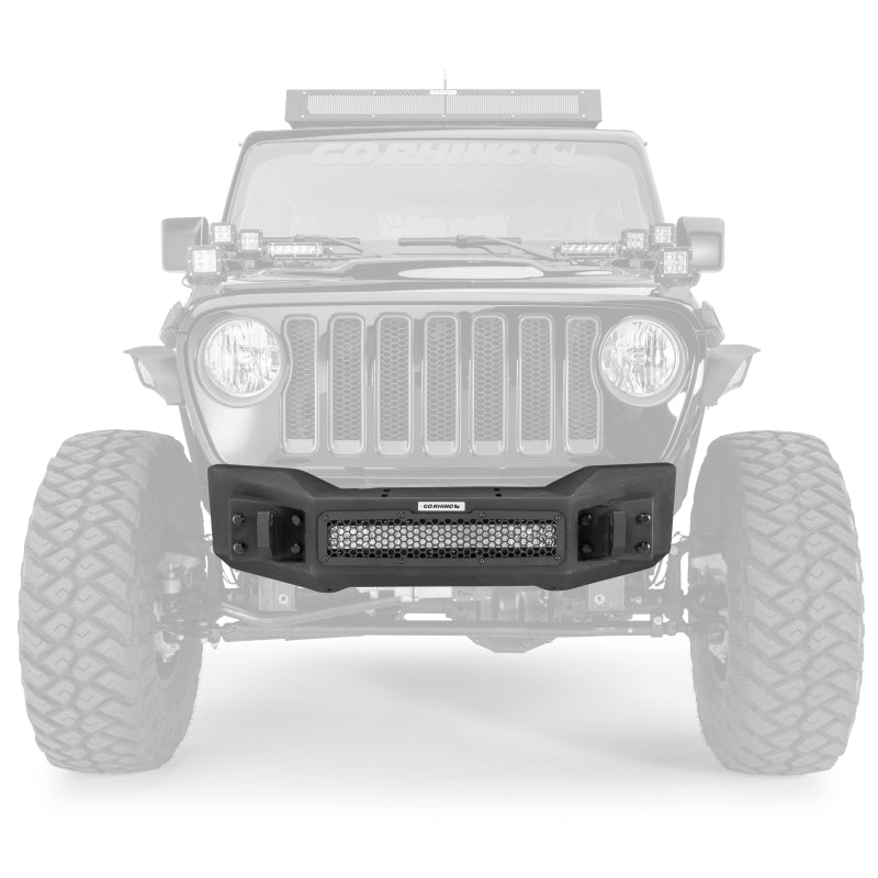 Go Rhino Jeep Wrangler JL/JLU/JK/JKU/Gladiator JT Rockline Front Stubby Bumper