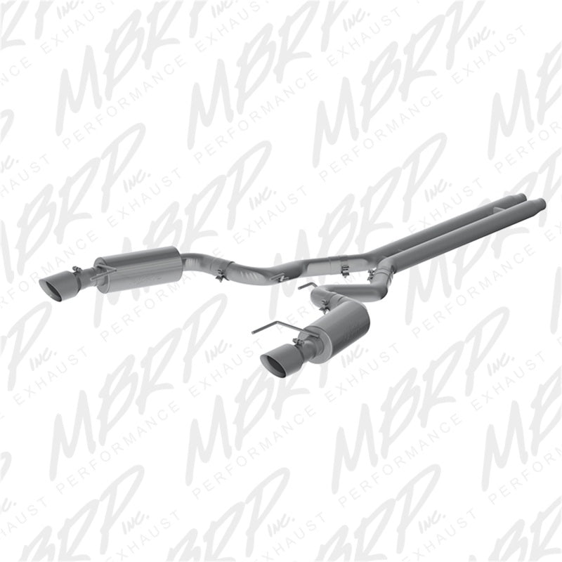 MBRP Ford Mustang GT 5.0 Convertible T409 3in Cat Back Dual Split Rear Exit (Street Version)