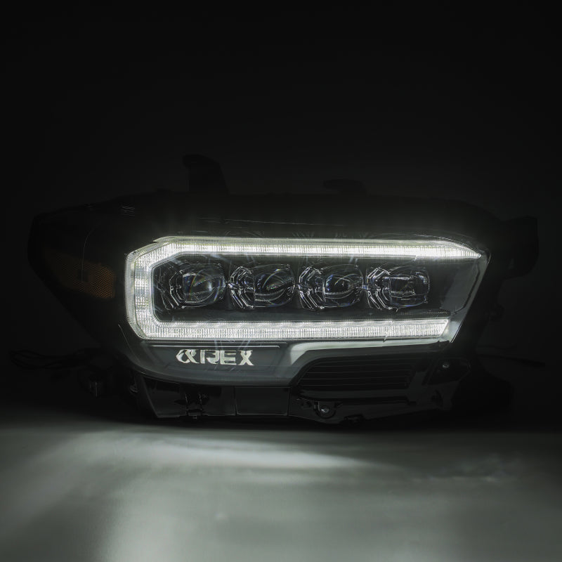 AlphaRex 16+ Toyota Tacoma NOVA LED Projector Headlight Plank Style Alpha Black w/Activation Light
