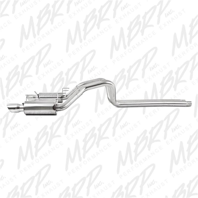 MBRP Ford Mustang GT 5.0L Dual Split Rear Street Version T409 3in Cat Back Exhaust System