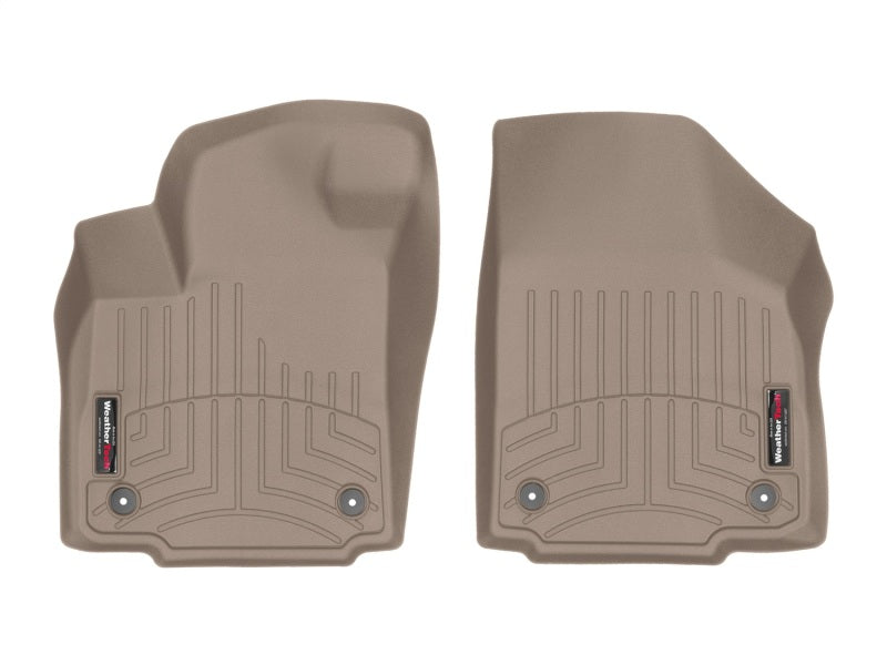 WeatherTech Honda Crosstour Front FloorLiner - Tan (2WD; Twist Retention)