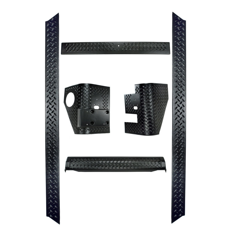 Rugged Ridge 6-Piece Body Armor Kit Jeep Wrangler TJ