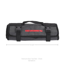 Load image into Gallery viewer, Go Rhino XVenture Gear Tool Roll - Small (4x4in. Closed) 12oz Waxed Canvas - Black