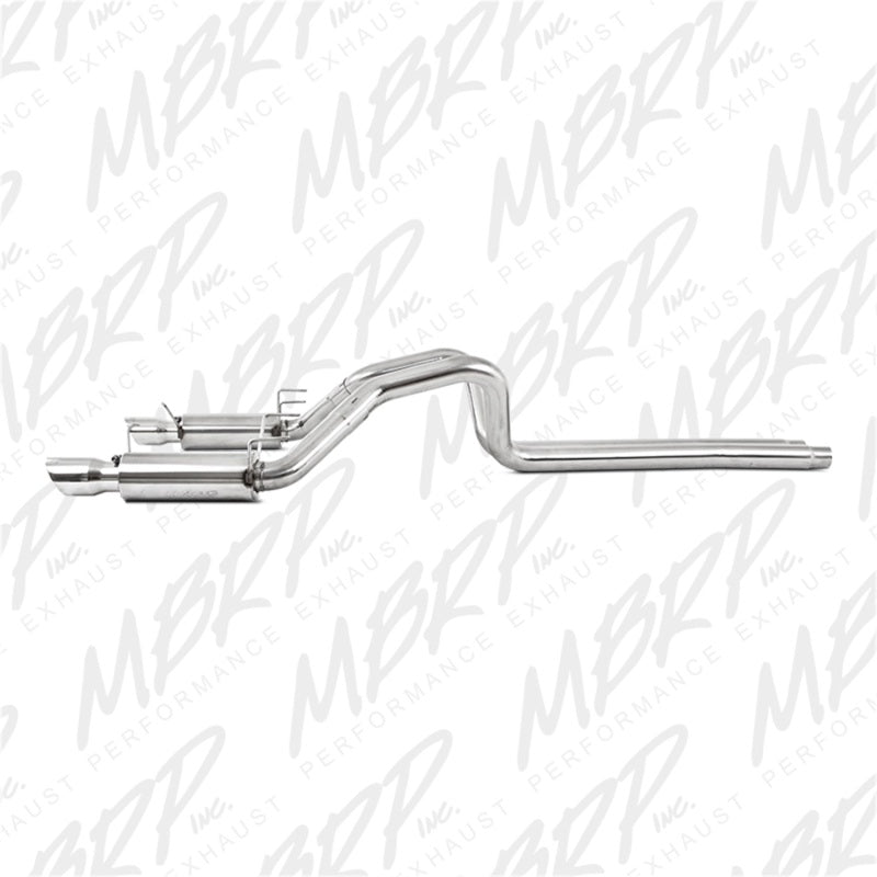 MBRP Ford Shelby GT 500 T304 3in Cat Back Dual Split Rear Race Version 4.5in Tips