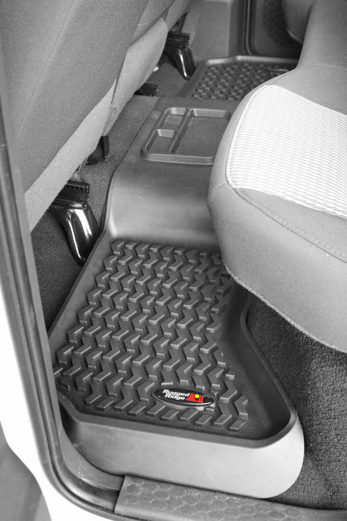 Rugged Ridge Floor Liner Rear Black Dodge Ram 1500 Quad Cab