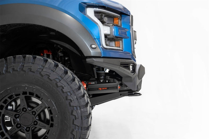 Addictive Desert Designs 17+ Ford F-150 Raptor Bomber Front Bumper w/ 4 Rigid 360 6in Round Mounts