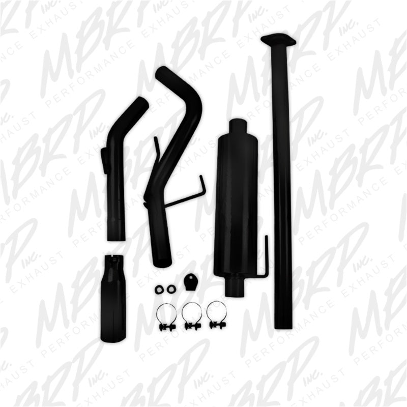 MBRP Toyota Tacoma 4.0L EC/CC Cat-Back Single Exit AL - Black