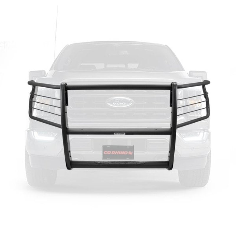 Go Rhino Ford F-150 3100 Series StepGuard Center Grille + Brush Guards - Tex. Blk