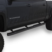 Load image into Gallery viewer, Lund Chevrolet Silverado 1500 Crew Cab 5in Oval Curved Steel Nerf Bars - Black