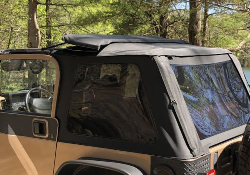 Rampage Jeep Wrangler (JL) Unlimited Frameless TrailView Fastback Soft Top Kit - Black Diamond