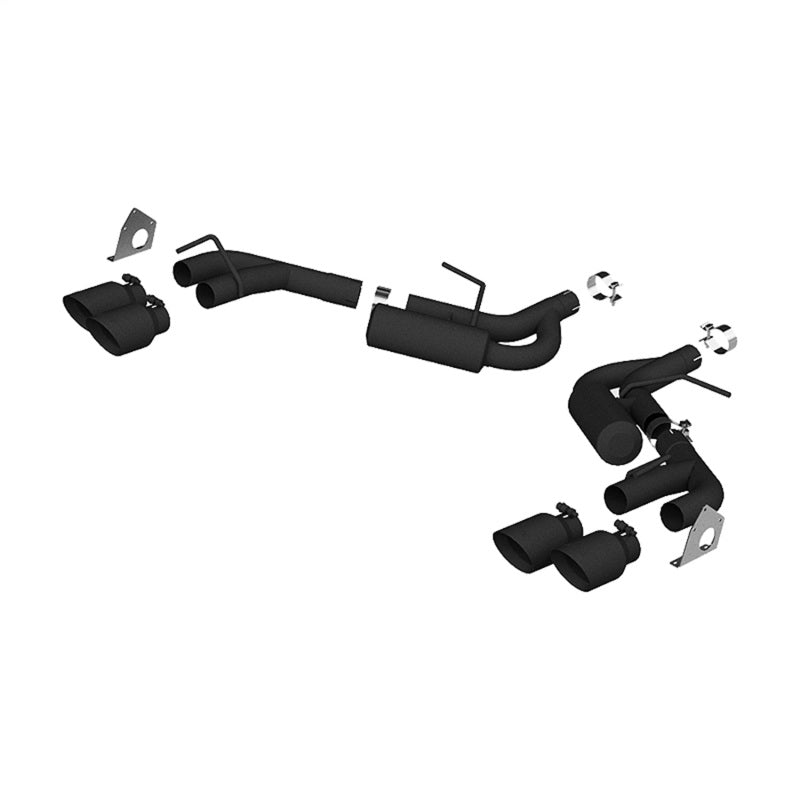 MBRP Chevrolet Camaro V6 2.5in BLK NPP Dual Axle Back Exhaust w/ 4in Quad Dual Wall Tips