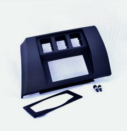 Close-up of the black mounting panel with included hardware for Toyota Tundra