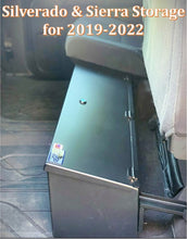 Load image into Gallery viewer, Lockable storage unit designed for 2019-2024 Chevrolet Silverado under the rear seat