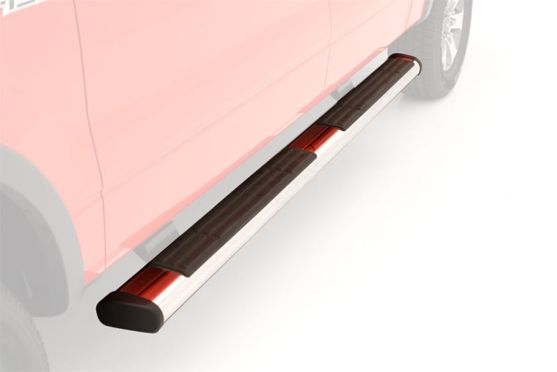 Lund Ram 1500 Extended Cab Pickup 6in. Oval Straight SS Nerf Bars - Polished Stainless