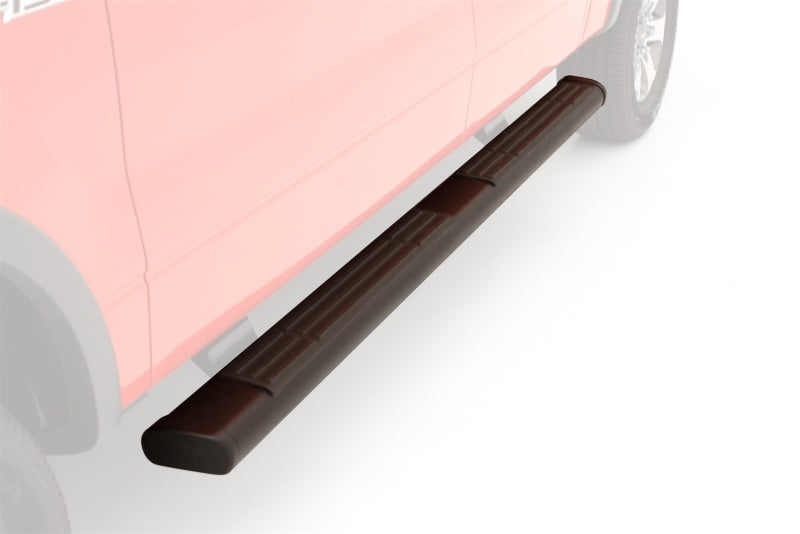 Lund Chevy Silverado 1500 Ext. Cab 6in. Oval Straight Black Nerf Bars - Black