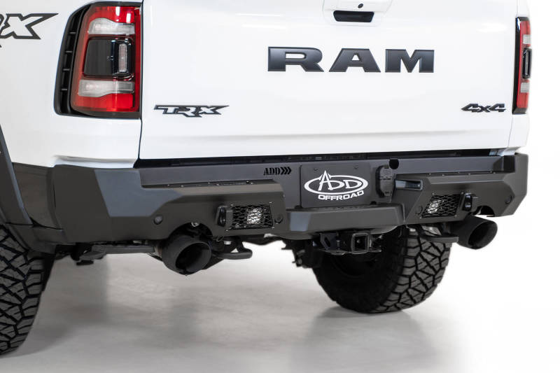 Addictive Desert Designs 2021+ Dodge RAM 1500 TRX Stealth Fighter Rear Bumper - Hammer Black