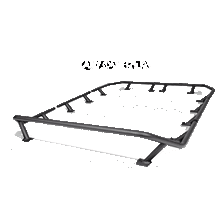 Load image into Gallery viewer, Go Rhino SRM300 Tri-Rail Kit (For 80x40in. Rack) - Tex. Blk (Rails ONLY - Req. Platform)