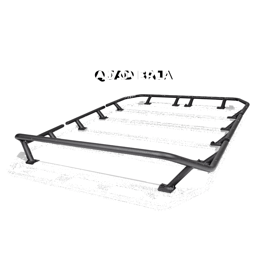 Go Rhino SRM300 Tri-Rail Kit (For 60x40in. Rack) - Tex. Blk (Rails ONLY - Req. Platform)